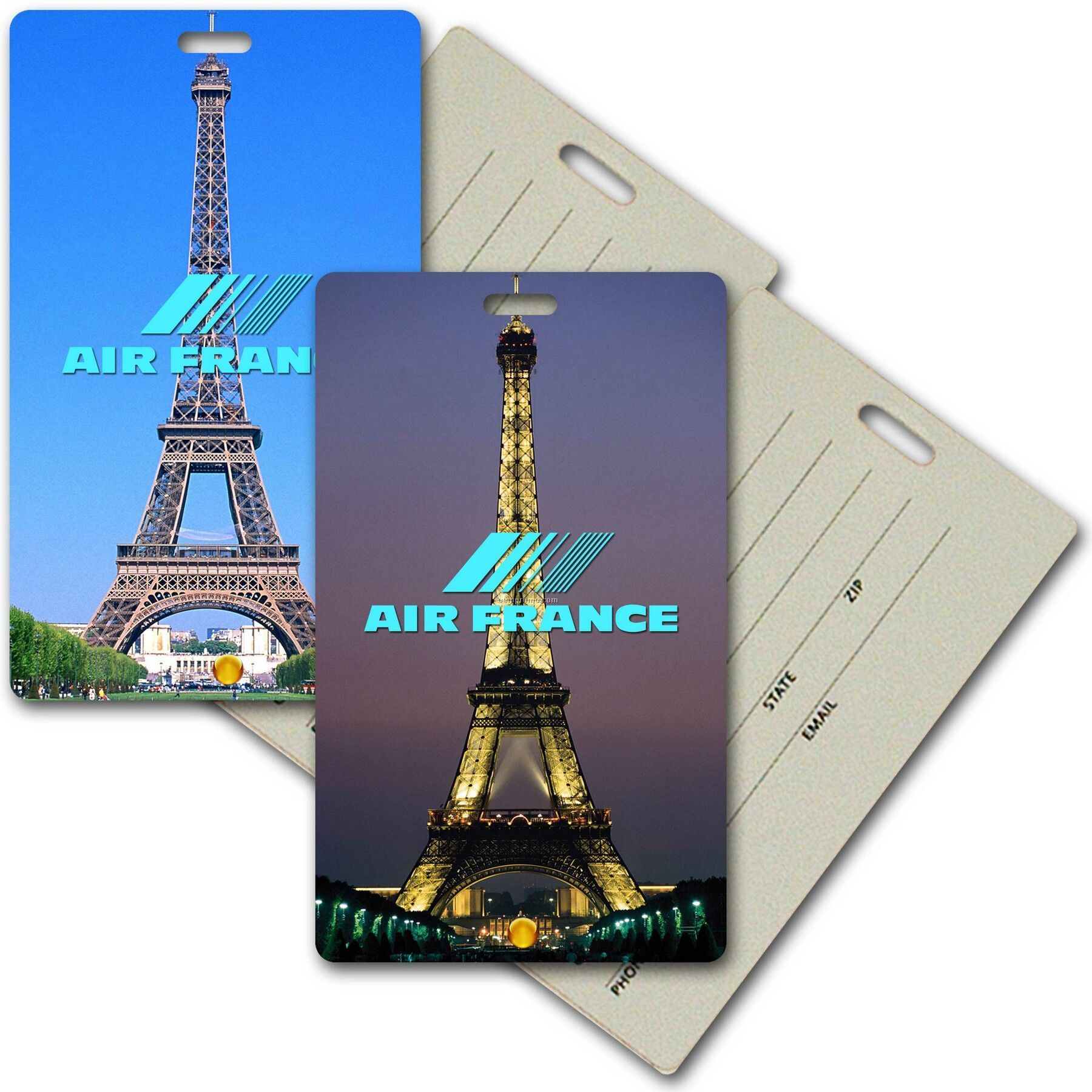Privacy Tag W/3d Lenticular Images Of The Eiffel Tower (Custom)