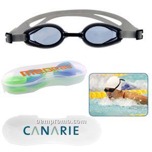 The Porpoise Swim Goggles W/ Case - Smoke Gray/ Black - 23 Hours