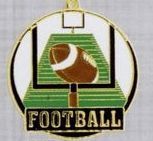 2" Color-filled Stock Medal - Football