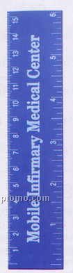 6" Plain Flat Ruler W/ 1 Color Imprint