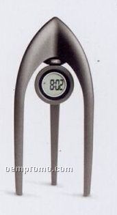 Black/White Face Digital Spider Clock W/ Thermometer & Alarm