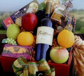 Fruit, Wine & Cheese Basket