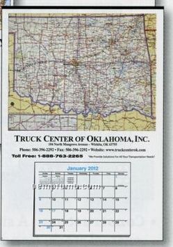 Small Full Apron Oklahoma State Map Calendar - After 05/31/11