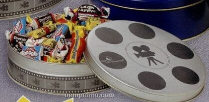 Small Movie Reel Tin W/ Nostalgia Candy Mix