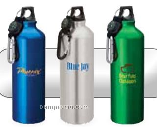 1 Liter Aluminum Sport Flask II W/ Compass & Carabiner