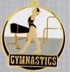 2" Color-filled Stock Medal - Female Gymnastics