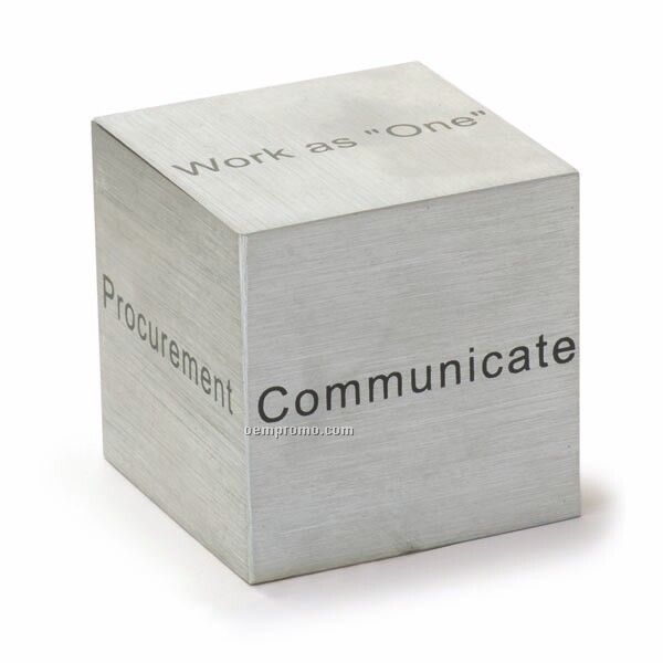 Satin Aluminum Inspiration Cube Stand