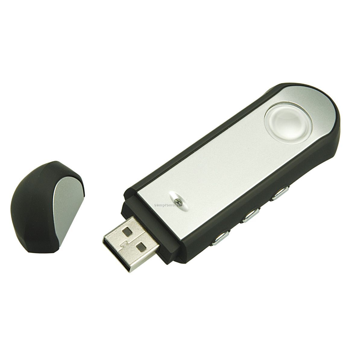 Silver & Black Mp3 Player With Rounded Top (1 Gb)