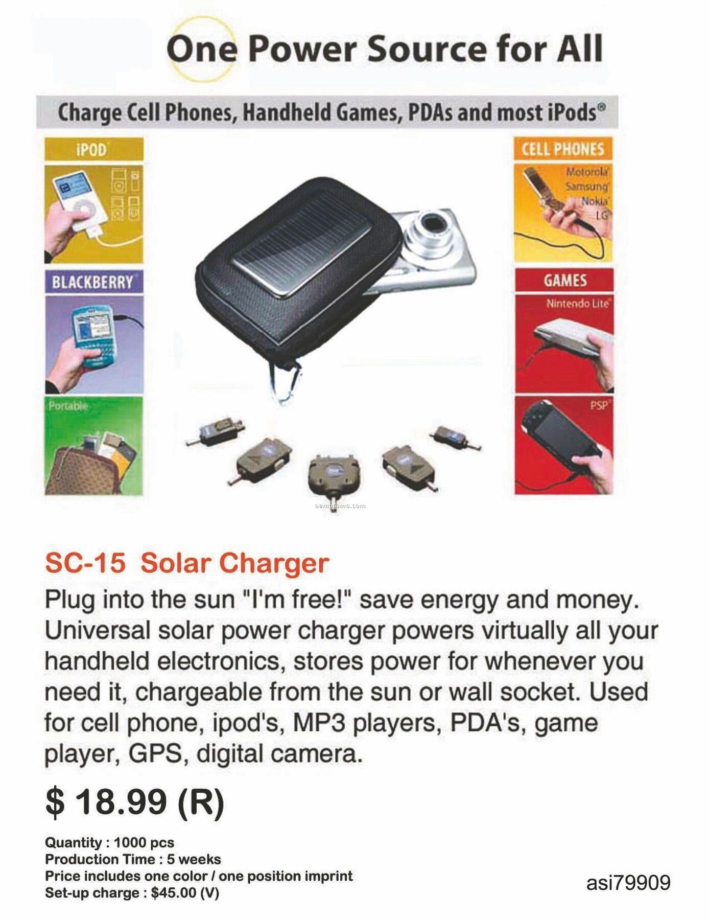 Solar Power Charger For Cell Phones And Mp3 Players
