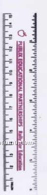 6" Plain Standard Ruler W/ 1 Color Imprint