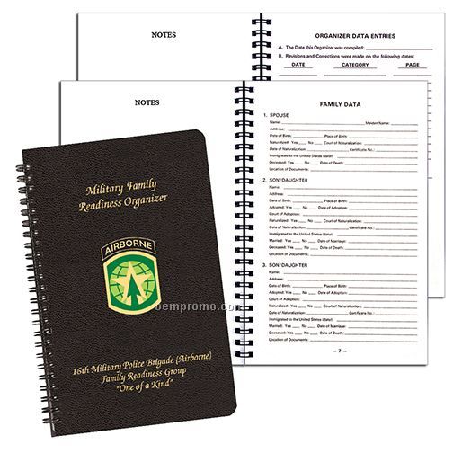 Military Readiness Organizer/Leatherette Cover