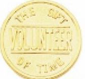 1-1/4" Success Line Motivational Coin - Volunteer The Gift Of Time