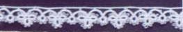 5/8" White Triple Connected Flower Tatting Lace Fabric