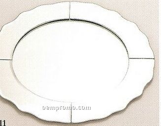 Elegance Lifestyle Round Scalloped Mirror Charger