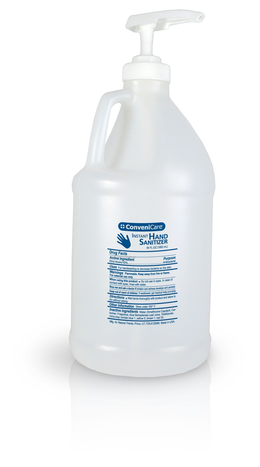 Instant Hand Sanitizer Gel - Stock 64 Oz. Bottle With Pump