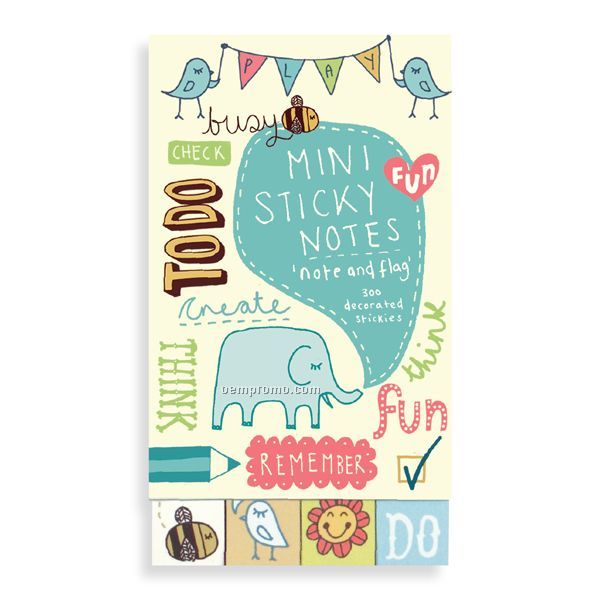 Kate Sutton Note And Flag Mini Sticky Notes