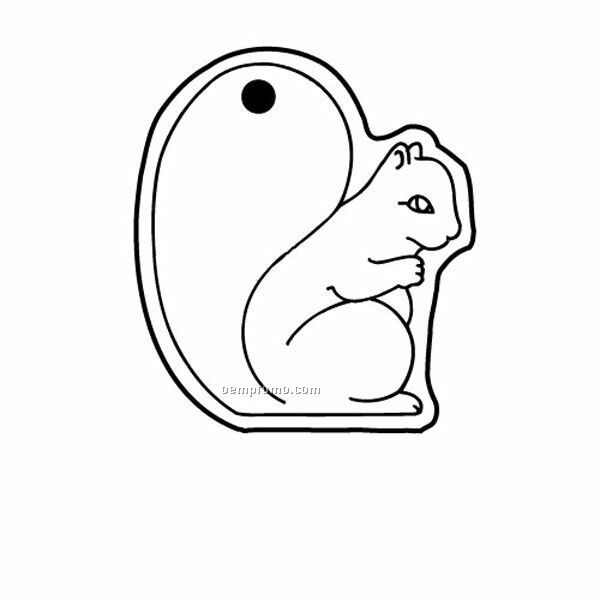 Stock Shape Collection Squirrel Key Tag