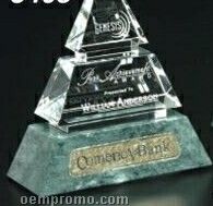 Verde Gallery Crystal & Marble Vandalia Pyramid Award (7")