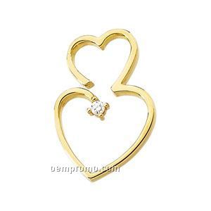 14ky .06 Ct Tw Diamond Heart Pendant