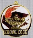 2" Color-filled Stock Medal - Knowledge