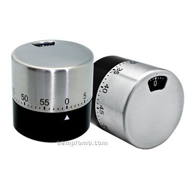 60 Minutes Stainless Winding Kitchen Timer (Screen Printed)