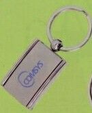 Metal Keychain W/ Rectangle Mirror & Picture Frame (1-1/4"X1-3/4"X3/8")