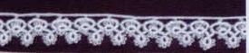 5/8" White Butterfly And Flower Tatting Lace Fabric