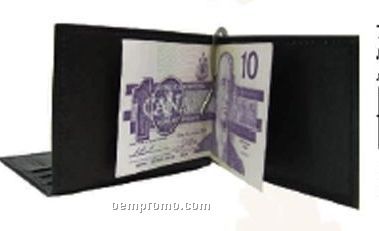 Cowhide Money Clip & Credit Card Case / Black