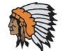 Stock Left Profile Indian Chief Mascot Chenille Patch