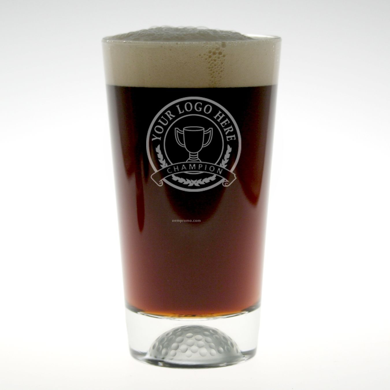 16 Oz. Fore Ale Glass (Set Of 4 - Deep Etch)