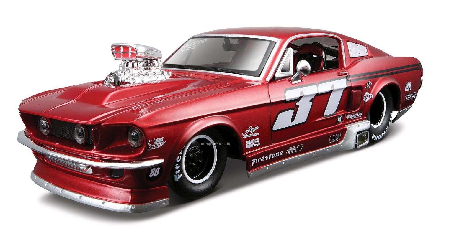 7"X2-1/2"X3" 1967 Ford Mustang Gt All Star Series Die Cast Replica