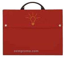 Two Snap Deluxe Poly Plastic Briefcase W/ Handle - 13"X10"X1"
