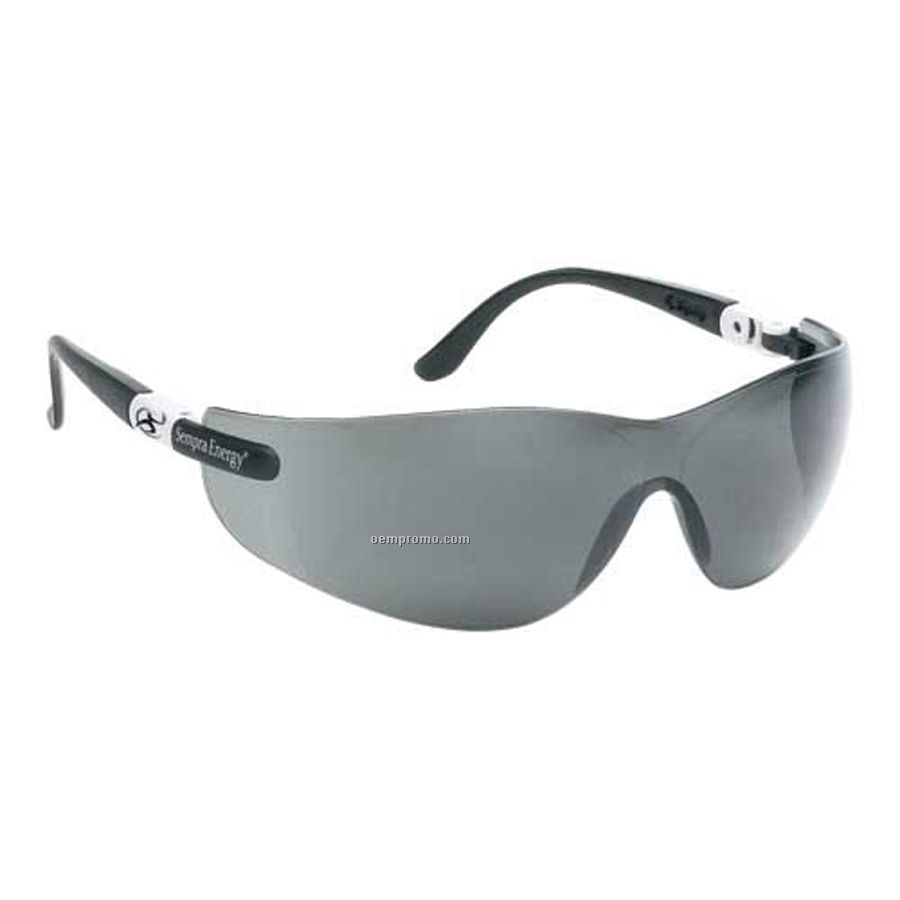 Wrap-around Safety Eyeglasses With Ratchet Temples (Gray Anti Fog Lens)