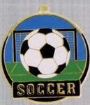 2" Color-filled Stock Medal - Soccer
