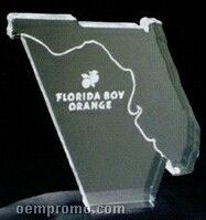 Acrylic Paperweight Up To 20 Square Inches / Florida With Flat Bottom