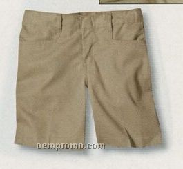 Junior Size Classic Shorts With Elastic Back