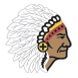 Stock American Indian Chief Mascot Chenille Patch