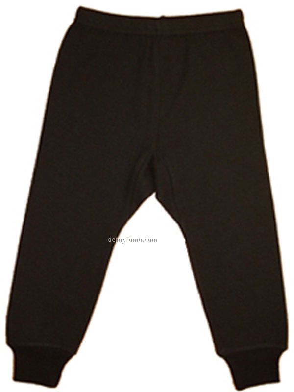 Black Interlock Long Pants
