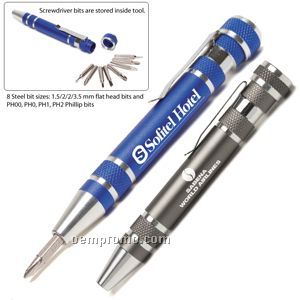 Fix-it 8 Bit Metal Pen Style Tool Kit W/ Clip (Overseas 8-10 Weeks)