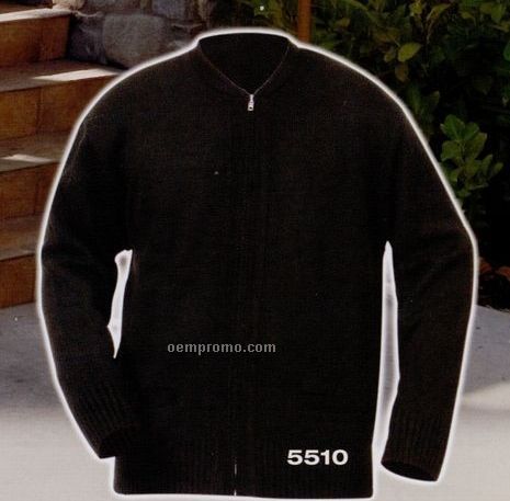 Heavyweight Zip-front Cardigan Sweater