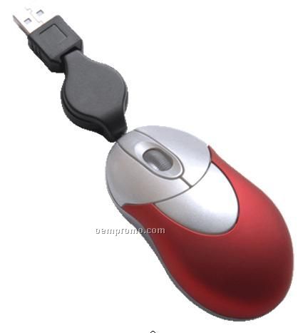 Red & Silver 3d Optical Mouse