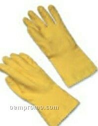 12" Yellow Latex Gloves (Medium)
