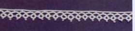 3/8" Ecru Brown Connected Curly Cue Tatting Lace Fabric