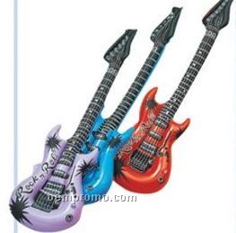 42" Inflatable Multi-color Guitars - Assorted (12 Pack)