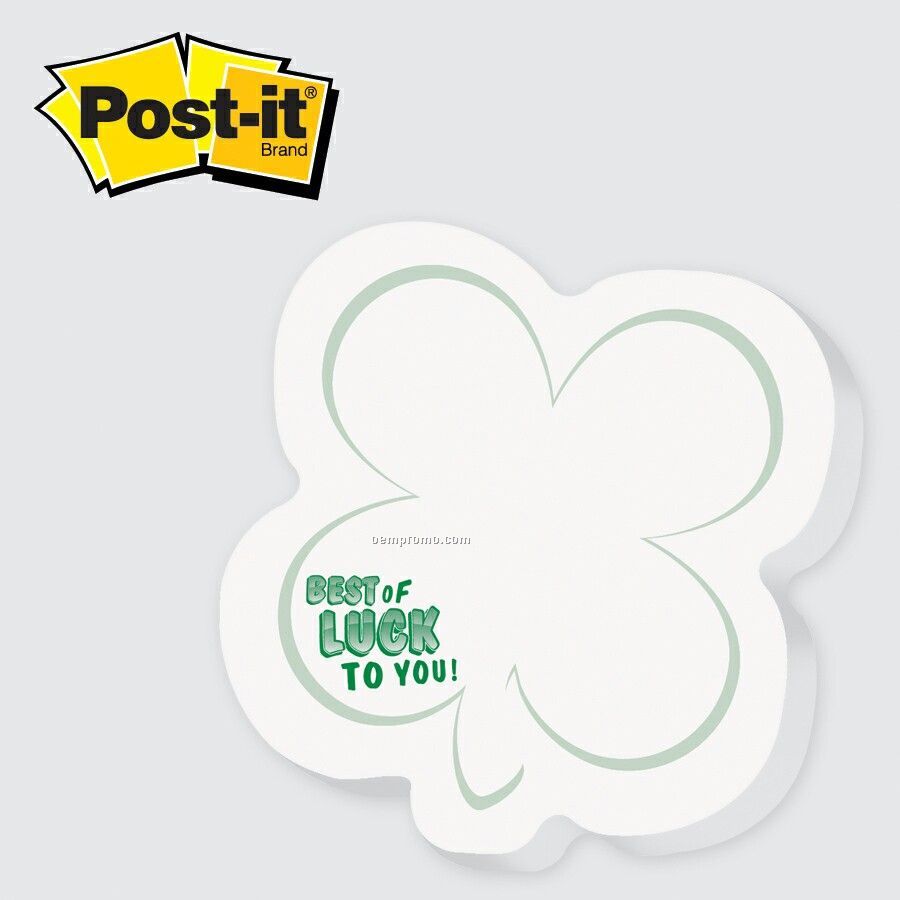 Large Shamrock Post-it Die Cut Notepad (25 Sheets/1 Color)