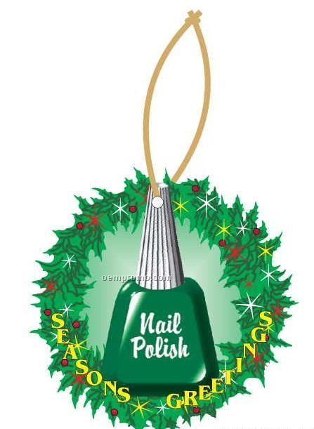 Nail Polish Executive Wreath Ornament W/ Mirrored Back (12 Square Inch)