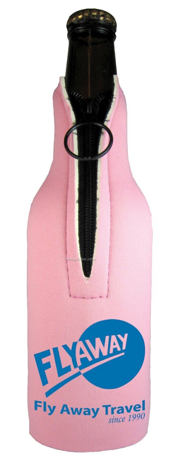 Neoprene Favorites Bottle Zipper Coolie Beverage Insulator