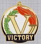 2" Color-filled Stock Medal - Victory