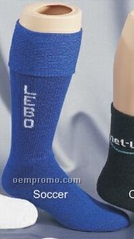 Custom Jacquard Embroidered Soccer Socks (7-11)
