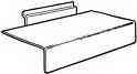 Shelving - Acrylic Slat Wall - 12"W X 4"D With Front Insert Holder